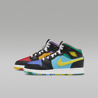 Air jordan 1 mid multicolor kids sales